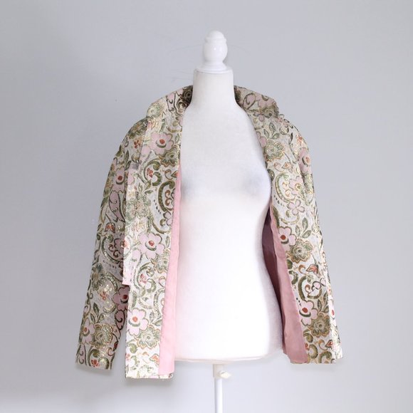 No Brand Baroque Jacquard Paisley Metallic Jacket - Picture 8 of 9